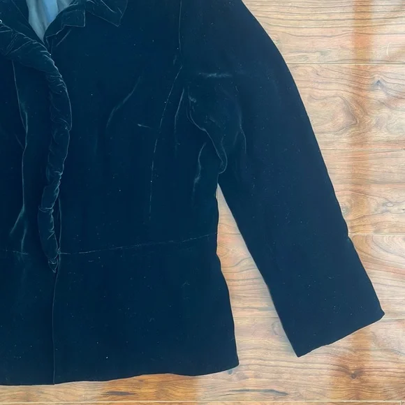 Lafayette 148 Black Silk Blend Jacket Coat - Picture 7 of 10